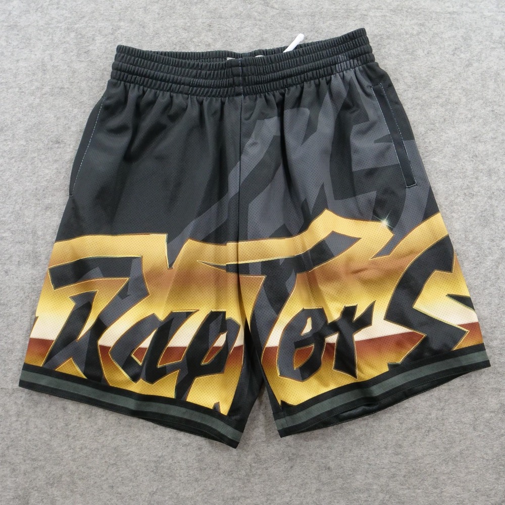 Hardwood Classics Raptors Shorts Mens Medium Black Basketball NBA Mitchell New